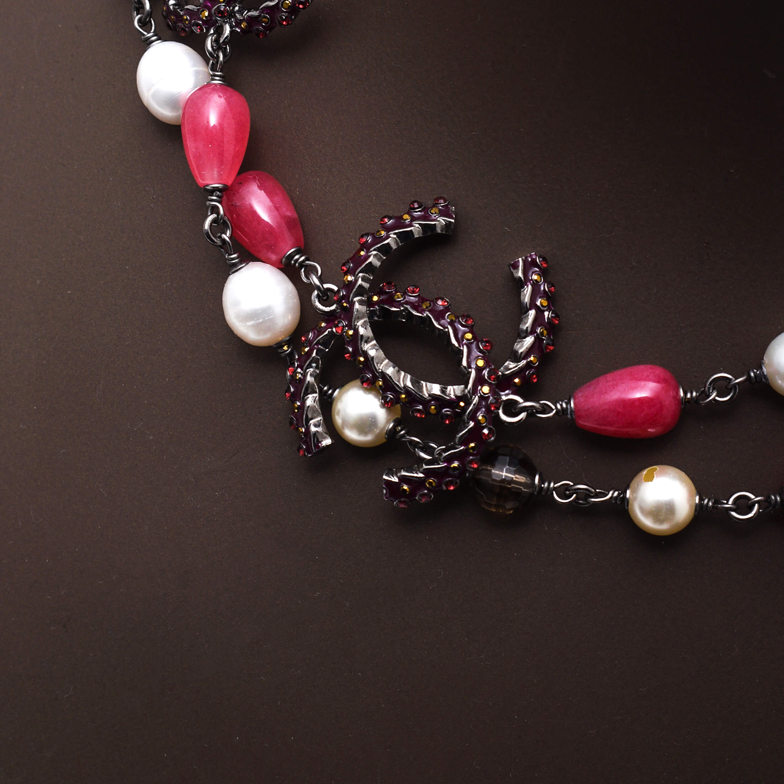 Chanel - Multicolor CC Long Pearly Necklace